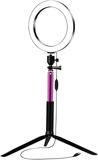 minkissy Set Tripod with Light Camera Tripod Mount Desk Tripod Mini LED Camera Flash Light Live Streaming Lamp Ring Light with Tripod Makeup Light Desk Lamp Bracket LED Flash Lamp Lighting