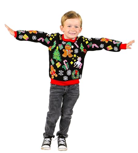 SoCal Look Kids Ugly Christmas Sweater - Tacky Cute Holiday Pullover for Boys & Girls, Unisex Funny Xmas Sweater for Children2