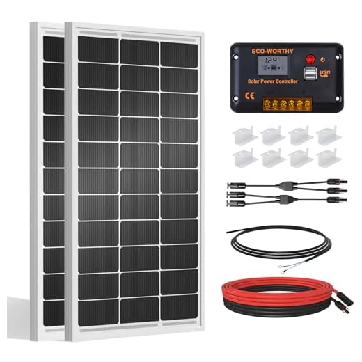 ECO-WORTHY 200 Watts 12 Volt/24 Volt Solar Panel Kit with High Efficiency Monocrystalline Solar Panel and 30A PWM Charge Controller for RV, Camper, Vehicle, Caravan and Other Off Grid Applications