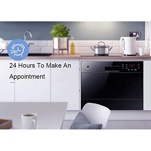 DJDLLZY Draagbare vaatwassers Compact aanrecht vaatwasser 6 plaatsinstellingen Draagbare ingebouwde vaatwasser voor… - Afbeelding 6