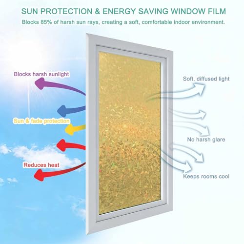 Vinilo adhesivo para ventana color arcoiris en amarillo miniatura 7