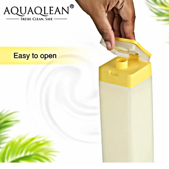 Image of Frosty Plastic Food Grade Fridge Square Water Bottle Gift Set(6 Pieces, 1L,Assorted)|