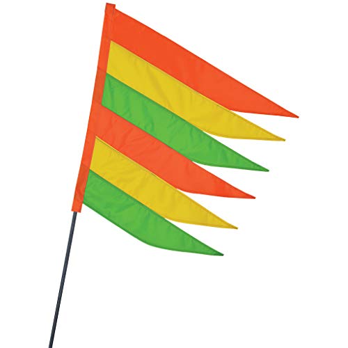 Drapeau de sécurité vélo couché de qualité supérieure fluo - 2