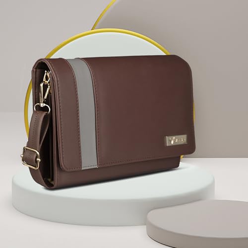 Image of ALSU Women's trendy Sling Bag | handbag | purse | crossbody bag| deattachable straps | adjustable straps |card slots side bag| phone pocket