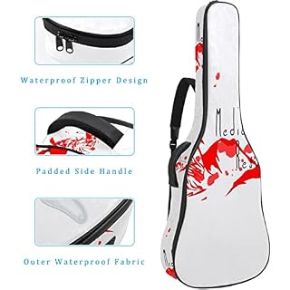 Housse imperméable pour guitare acoustique avec double bandoulière et poche Motif toiles d’araignée et araignées… - Les Beatles, Paul McCartney, John Lennon, RIngo Starr, George Harrison Housse imperméable pour guitare acoustique avec double bandoulière et poche Motif toiles d'araignée et araignées… – Image 4
