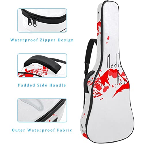 Housse imperméable pour guitare acoustique avec double bandoulière et poche Motif toiles d’araignée et araignées… - Les Beatles, Paul McCartney, John Lennon, RIngo Starr, George Harrison Housse imperméable pour guitare acoustique avec double bandoulière et poche Motif toiles d'araignée et araignées… – Image 5