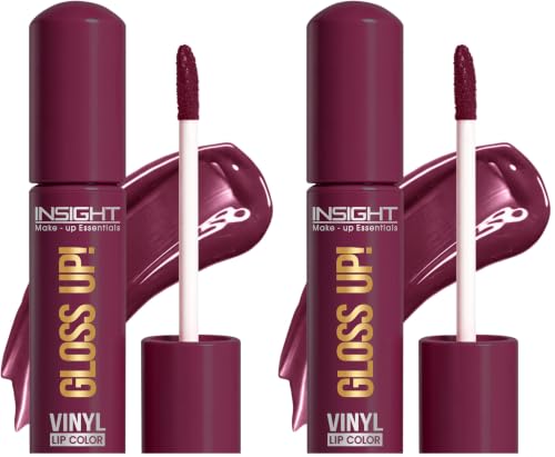 Image of INSIGHT Gloss Up Lip Color - Crimson Dream | High-Gloss Finish | Non-Transfer | Smudge Proof | Rich Pigmentation | Lightweight, Long-Lasting Formula | All-Day Comfortable Wear (4g) (Pack of 2)