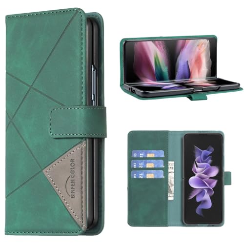 Housse Samsung Z Fold 7 en cuir de qualité supérieure élégant vert