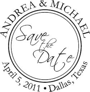 Save The Date Round Stamp