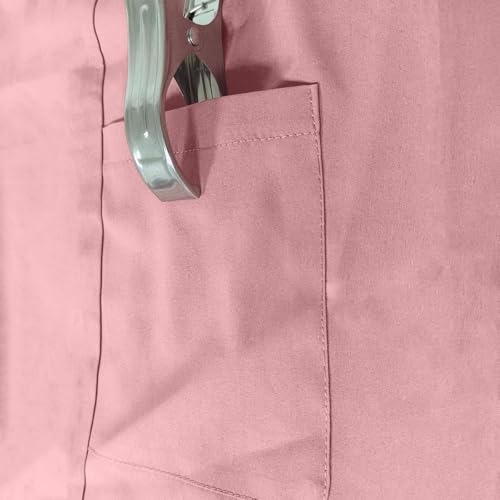 Image of Scrubs Pants for Women Plus Size Stretch Waisted Workwear Pants Medical Uniform Comfy Straight Leg Barrel with Pocket