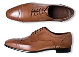 Roy Robson Herren Anzugschuhe Business Lederschuhe Schnürhalbsschuhe Derby (Cognac, Numeric_40)