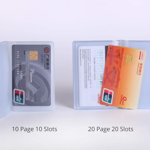 3Pcs Plastic Wallet Insert Credit Card Holder, PVC 10 20 30 Pages Multi Purpose for Family Travel Business, Transparent Wallet Insert Credit Card Wallet Picture Photo Holder4