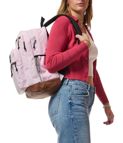 Image of JanSport Cool Backpack with 15-inch Laptop Sleeve, Large Computer Bag Rucksack with 2 Compartments, Ergonomic Straps, Pink Ice