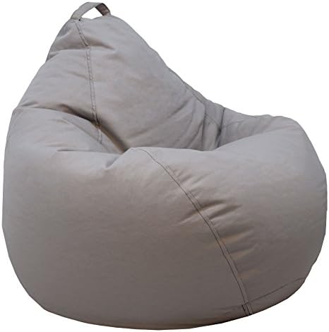 Ace Casual Casual Denim Teardrop Bean Bag Chair, Gray