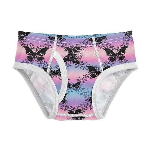 visesunny Boys Cotton Underwear Fantasy Butterfly Silhouette Printed Toddler Soft Training Briefs Size 2T-8Y for Kids