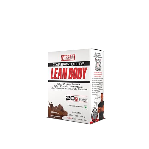Labrada Lean Body CarbWatchers | 162g | Chocolate | High-Protein | Low-Carb | Meal Replacement Shake...