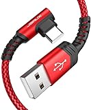 【90 Grad USB-C Kabel】JSAUX 90 Grad Winkelstecker USB-C auf USB-A Kabel erleichtern das Halten Ihres Telefons während des Ladevorgangs. (HINWEIS: Die maximal zulässige Dicke der Telefonhülle beträgt 5 mm.)