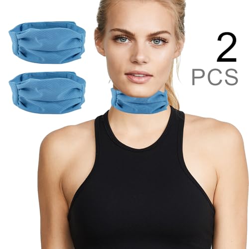 2pcs trach covers for tracheostomy neck stoma cover breathable dust- proof shield neck trachea protector adjustable tracheostomy supplies reusable tracheostomy care kits for men and women