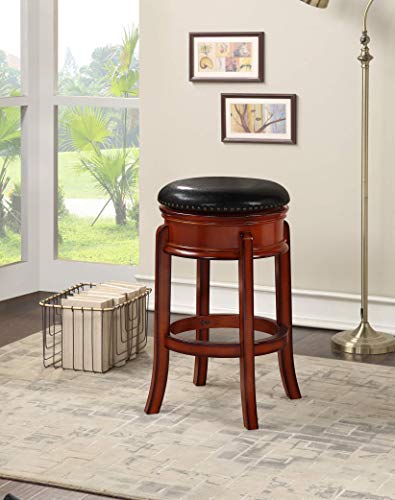 Boraam Hamilton Bar Height Swivel Stool, 29-Inch, Brandy #TOP1