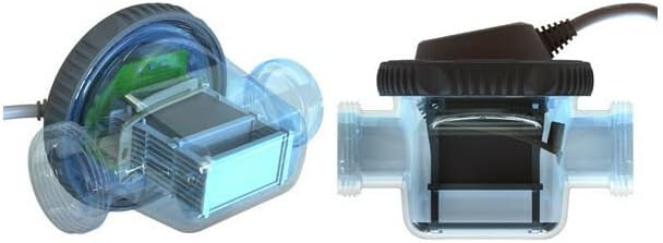 Icons representing key features: Electrolysis, Thermoregulation, Cover Detection, Zelia Cell, Self-Cleaning Cell, Integrated Flow Detector, Backlit Display, Low Temperature Production Stop, Innovation Award.