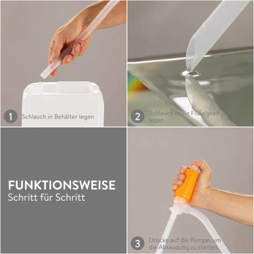 Luigi’s Benzinpumpe - Handpumpe Wasser - Kraftstoffpumpe Absaugpumpe Saugpumpe - Kanister Pumpe - Handpumpe Benzin - Schlauchpumpe - Umfüllpumpe - Benzinpumpe für Kanister