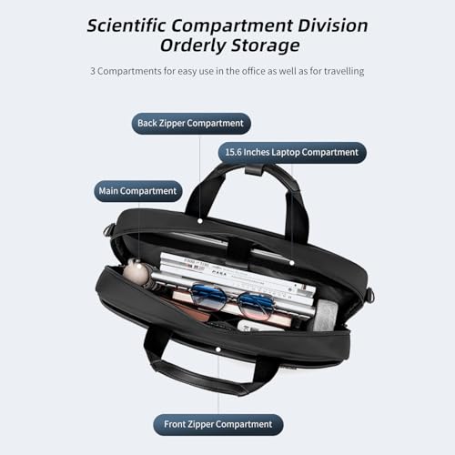 Image of Arcitc Hunter Laptop Sling Bag for Men Office Laptop Side Bag for Upto 15.6 inch Laptop Pcoket Premium Water-resistant Padded Shockproof Multi-pocket Laptop Briefcase Bag for Travel Work Business