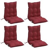 vidaXL Stoelkussens 4 st lage rug oxford stof zwart