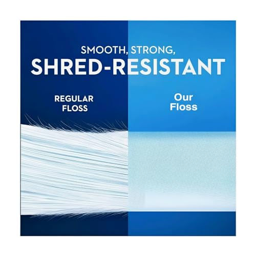 Image of Dental Floss Toothpicks 3-in-1 Teeth Cleaning Floss Picks for Fresh Breath & Healthy Gums, Strong Plastic Flosser Pack of 2