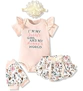 fioukiay Newborn Infant Baby Girl Clothes Romper Shorts Set Floral Summer Outfits
