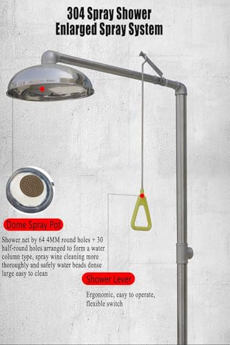 Augenduschen-Set – Notfall-Augendusche zur Reinigung von Gefahrstoffen – Erste-Hilfe-Station aus Edelstahl