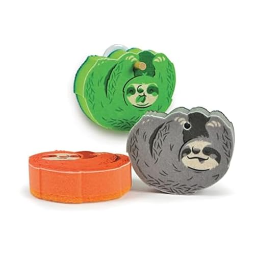 Image of Genuine Fred, Slow Clean, Sloth Kitchen Sponges, Set of 3, Multicolored (5293123)