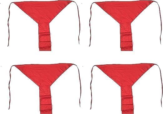 Traditional Langot Supporter Loincloth Lankot Cotton Red (Pack of 4) - Comfortable and Durable, Red, Medium