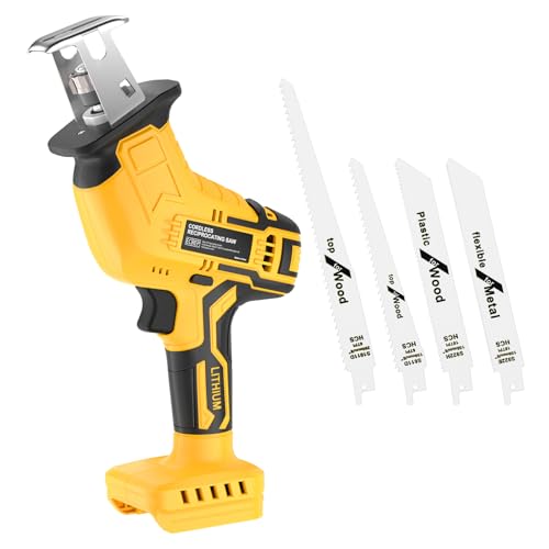 Cordless Reciprocating Saw for Dewalt 20V Battery, 150W Power Brush Reciprocating Saws, 0-3500 SPM...