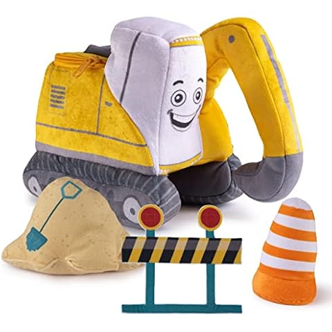Talking Excavator Plush Toy Set | Includes 3 Construction Items | Plush Construction Stuffed Toy | Excavator Toy Truck | Plush Stuffed Construction Truck Cover