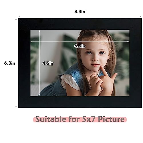 Frametory, 5X7 Black Picture Frame Set Of 2, High Definition Real Glass, Horizontal And Vertical Formats For Wall And Table Mounting, Family, Friends, Mothers Day Gift #TOP7