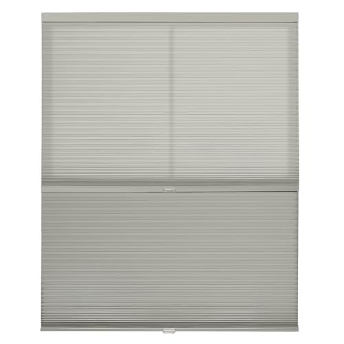 BlindsAvenue Cordless Day/Night Cellular Honeycomb Shade, 9/16" Single Cell, Misty Gray, Size: 41.5" W x 72" H