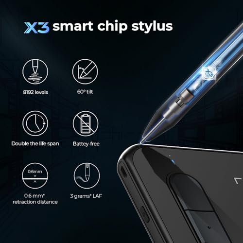 XPPen Deco MW Wireless Drawing Tablet 8 x 5 Inches Graphics Pen Tablet with X3 Elite Stylus, 8 Shortcut Keys, Compatible with Windows, Mac, Android, Chrome OS, and Linux (Black)