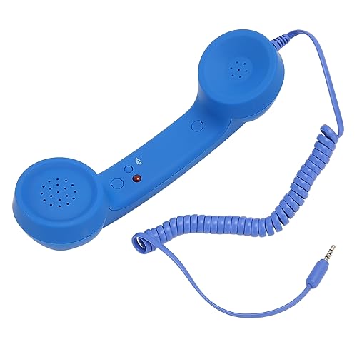 Plyisty Ricevitore Telefonico retrò da 3,5 Mm, Ricevitore Telefonico retrò, Ricevitore per Telefono Cellulare in ABS, Resistente Alle Radiazioni, per Telefoni Cellulari con Porta da 3,5
