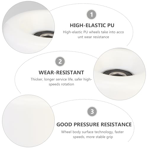 Roue de patinage blanche en PU extérieur pour sol en béton