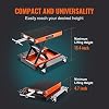 VEVOR Motorcycle Lift, 1100 LBS Motorcycle Lift ATV Scissor Lift Jack with Dolly & Hand Crank, Center Hoist Crank Stand with Wide Deck & Tool Tray for Street Bikes, Cruiser Bikes, Touring Motorcycles