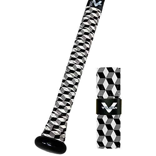 image for Vulcan | 0.50mm Bat Grip | Baseball/Softball | Greyscale, 0.50mm | Thi