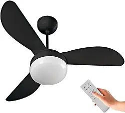 Ventilador de Teto Ventisol Fênix Black Inverter Controle Remoto, 6 Velocidades - Bivolt