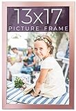 13x17 Frame Rose Gold Picture Frame Complete Wood Picture Frame With UV Acrylic, Foam Board Backing,
