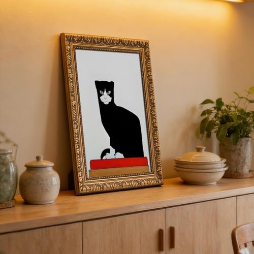 Impression sur toile The Cat par Bart Van Der Leck - Cadre suspendu 50x75 cm pour salon - 6