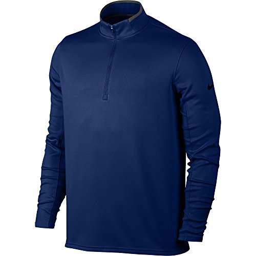 NIKE Men's Dry Half-Zip Golf Shirt, College Navy/Anthracite/Black, Small
