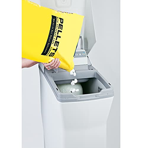 Image of GE Water Softener System | 40,000 Grain | Reduce Hard Mineral Levels at Water Source | Reduce Salt Consumption | Improve Water Quality for Drinking, Laundry, Dishwashing & More | GXSH40V