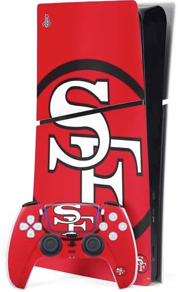 Skinit Decal Gaming Skin Compatible with PS5 Slim Digital Edition Bundle - Officially Licensed NFL San Francisco 49ers Design