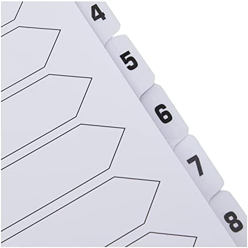Q-Connect KF01528 A4 Index 1-10 Reinforced Tabbed Multi Punched Board - White/Clear