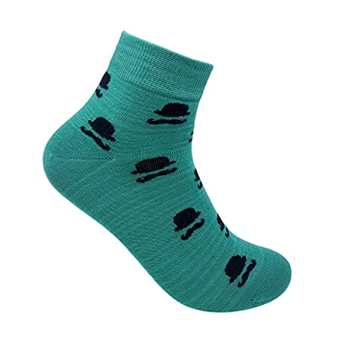 Image of Mint & Oak Men Ankle Socks, Printed Funky Socks, Cotton Unisex Ankle Length Sock, Odour Free Socks - Pack of 1
