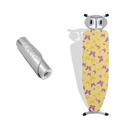 HCZION Ersatzbügeltischbezug Baumwolle Bügelbrettbezug Mit Hitzereflektierender Aluminium, Elastischem Gummizug, Filzpolsterung, 109x33cm (Color : D)